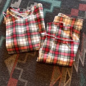 GAP Red and White Plaid Kids Pajama Set